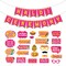 25 Pcs Haldi Photo Booth Party Props & 1 Pcs Haldi Ceremony Banner Wedding Photoshoot Haldi Decoration Marriage Props for Bride and Family